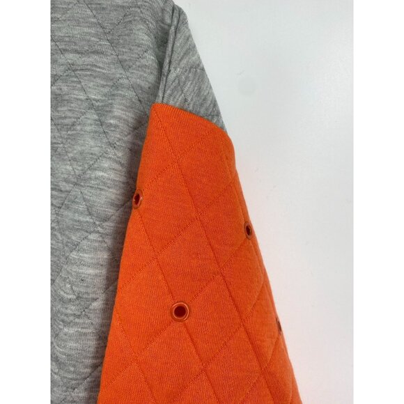 English Rose Quilted Sweatshirt Grey & Orange Cotton/Polyester Blend Medium New - Picture 5 of 6
